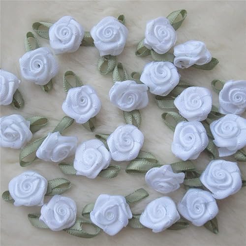 200 unidslote mini lazos de cinta rosas flor raso rosetas tela artificial ornamento apliques costura artesanía bricolaje hecho a mano boda