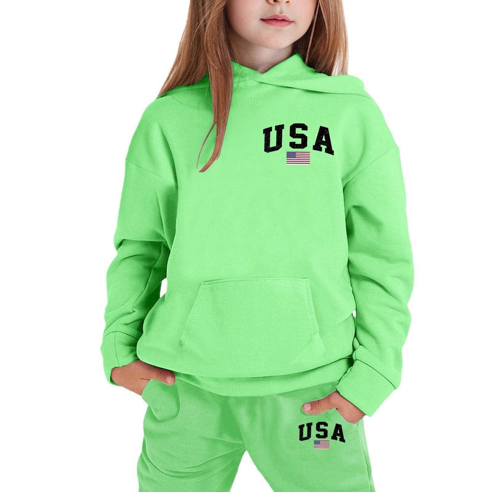 Ensemble Enfant, De Tenues D'hiver Pour Filles, Sweat À Capuche Et Jogging En Polaire, Vêtements Confortables Et Décontractés Pour Enfants Avec Imprimé Élégant, Design Original Unique