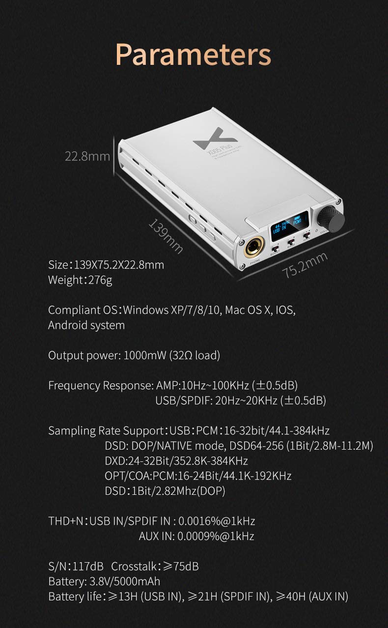 Amazon.co.jp: xDuoo XD-05 Plus ポータブルデスクトップヘッドホン 