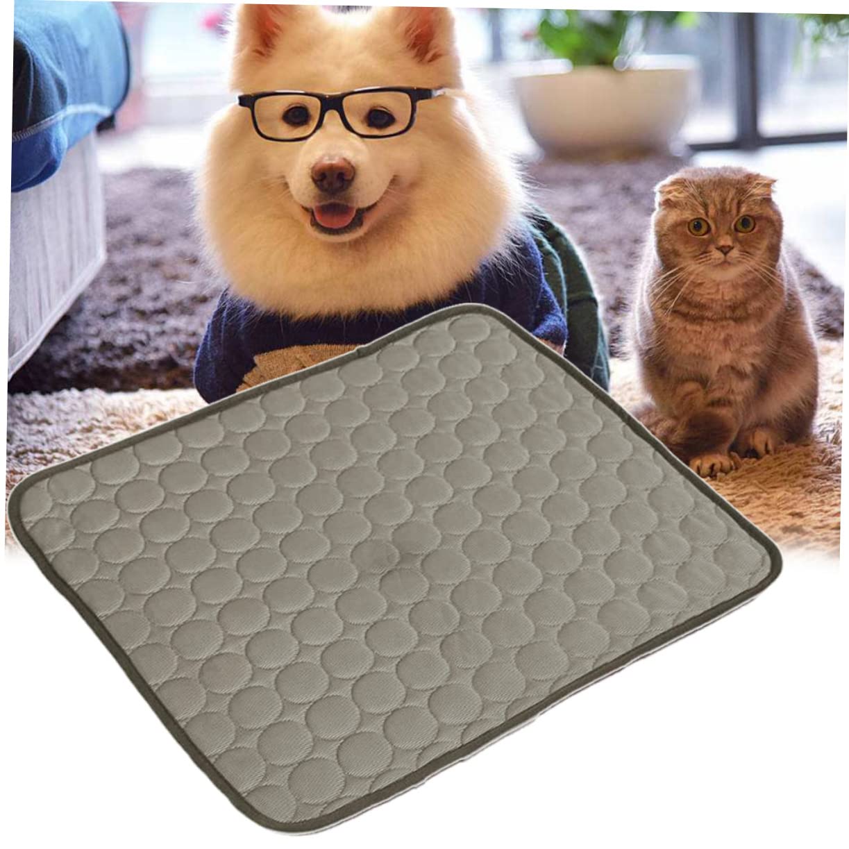 POPETPOP 3stücke Pet Ice Pad Kühlmatte Für Hunde Und Katzen Atmungsaktive Sommerdecke Kaffeefarben Für Drinnen Und Draußen Sorgt Für Angenehme Kühlung Bei Hitze