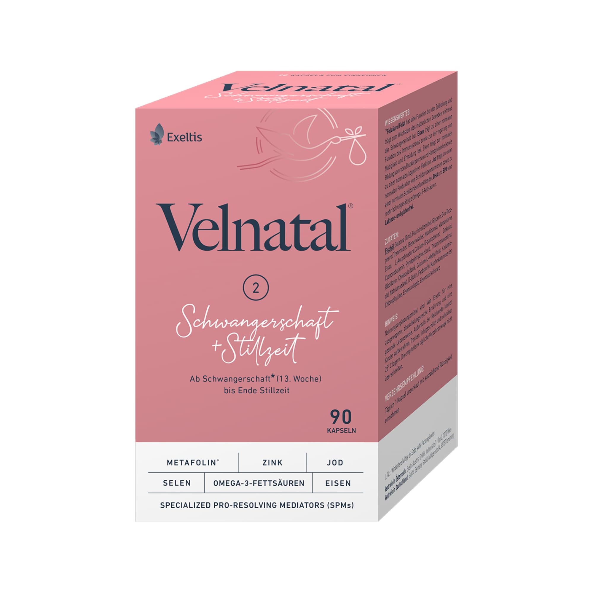 Exeltis Germany GmbH Velnatal Schwangerschaft und Stillzeit Weichkapseln