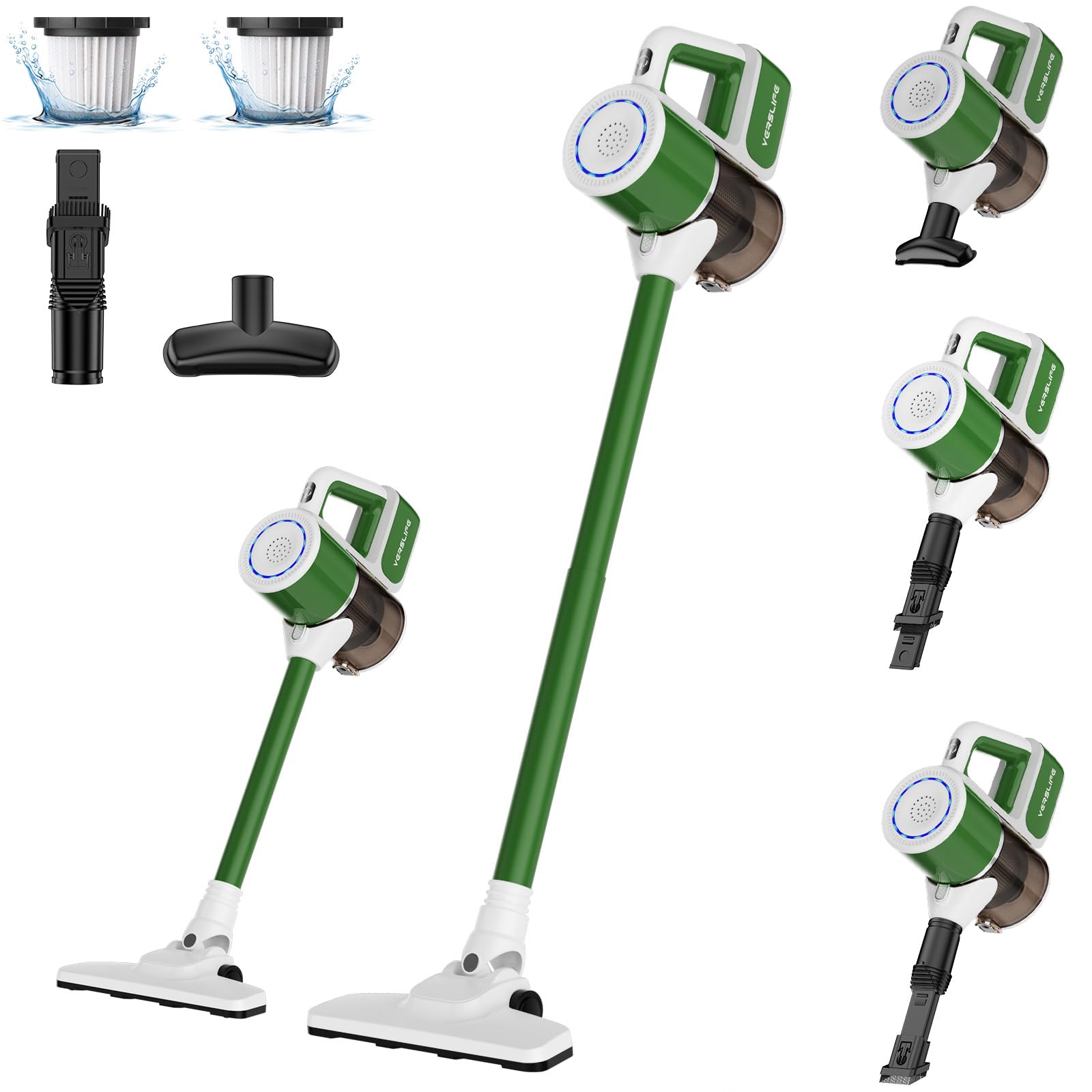 【11%OFF+50%OFF】【3,999円】 VersLife Type-C充電式 50000pa 2WAY仕様 コードレスクリーナー 【送料無料】