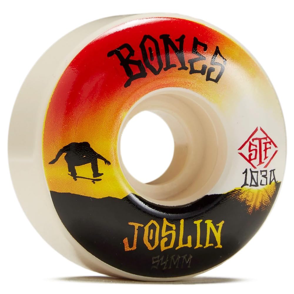 Bones STF Joslin Sunset Skateboard-Räder, 103 A, V1, Standard, Weiß, 54 mm