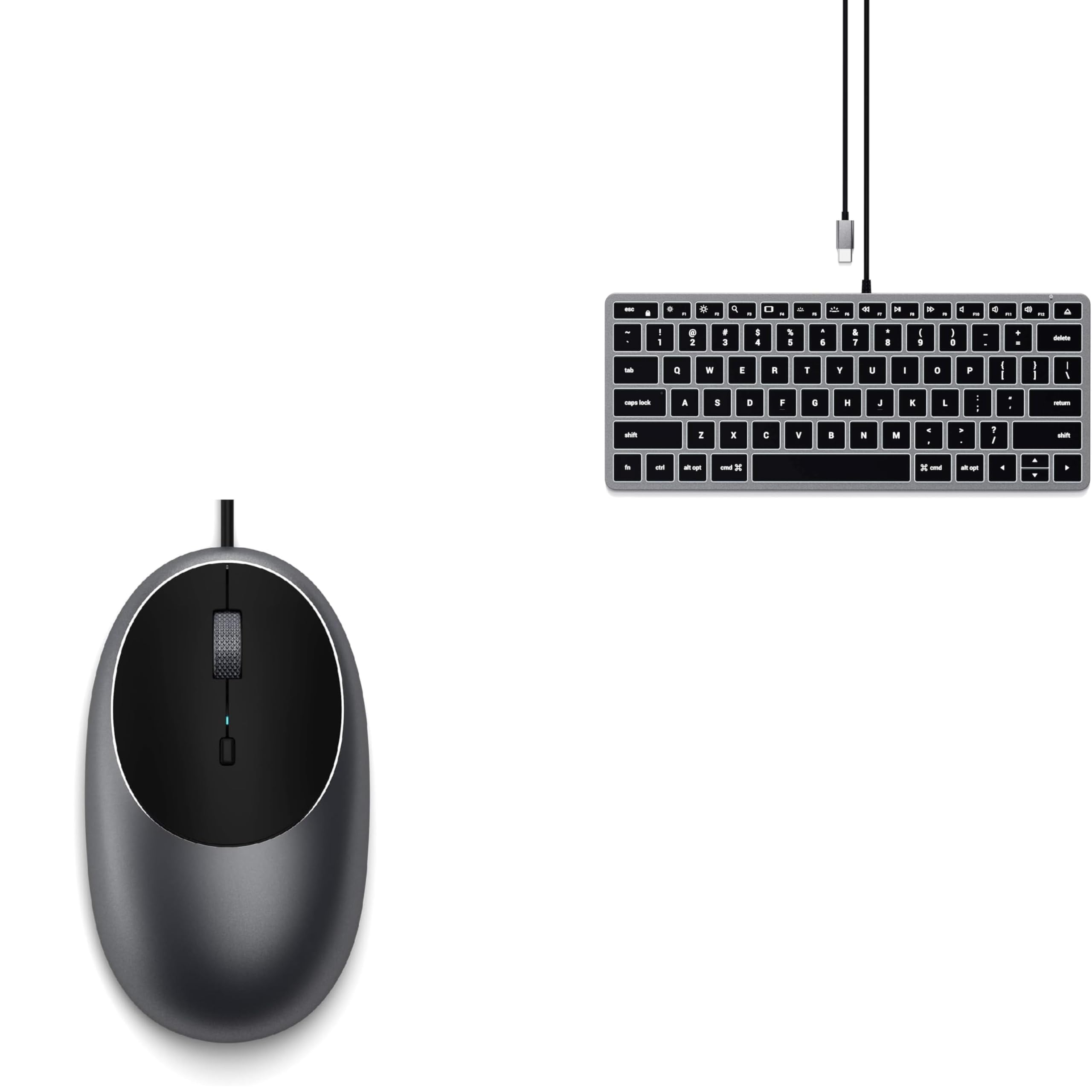 Amazon.com: Satechi Slim W1 Wired Keyboard & Aluminum C1 Wired