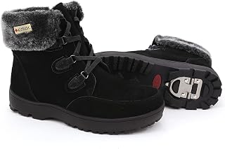 ALFRED CLOUTIER - TAMIKA Winter Boots for Women - Retractable Ice Gripper - Genuine Suede - Waterproof Boots