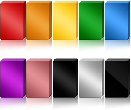 500 Pcs Metal Business Card Blanks, Colorful Aluminum Laser Engraving Blanks, Multipurpose Customizable DIY Gift Metal Cards 86 X 54 X 0.2 MM for Cricut, CNC, Glowforge 10 Colors