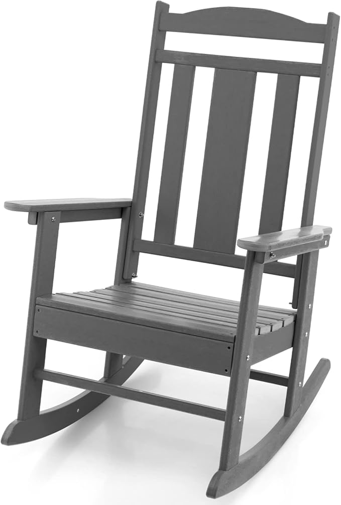 Giantex Patio Rocking Chair AllWeather HDPE Porch Rocker