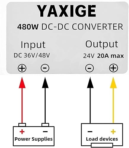 Miniatura 2 de DC-DC 36V 48V Buck a 24V 20A 480W Regulador de Voltaje Convertidor Buck Carrito de Golf Reductor de velocidad Convertidor de potencia Módulo
