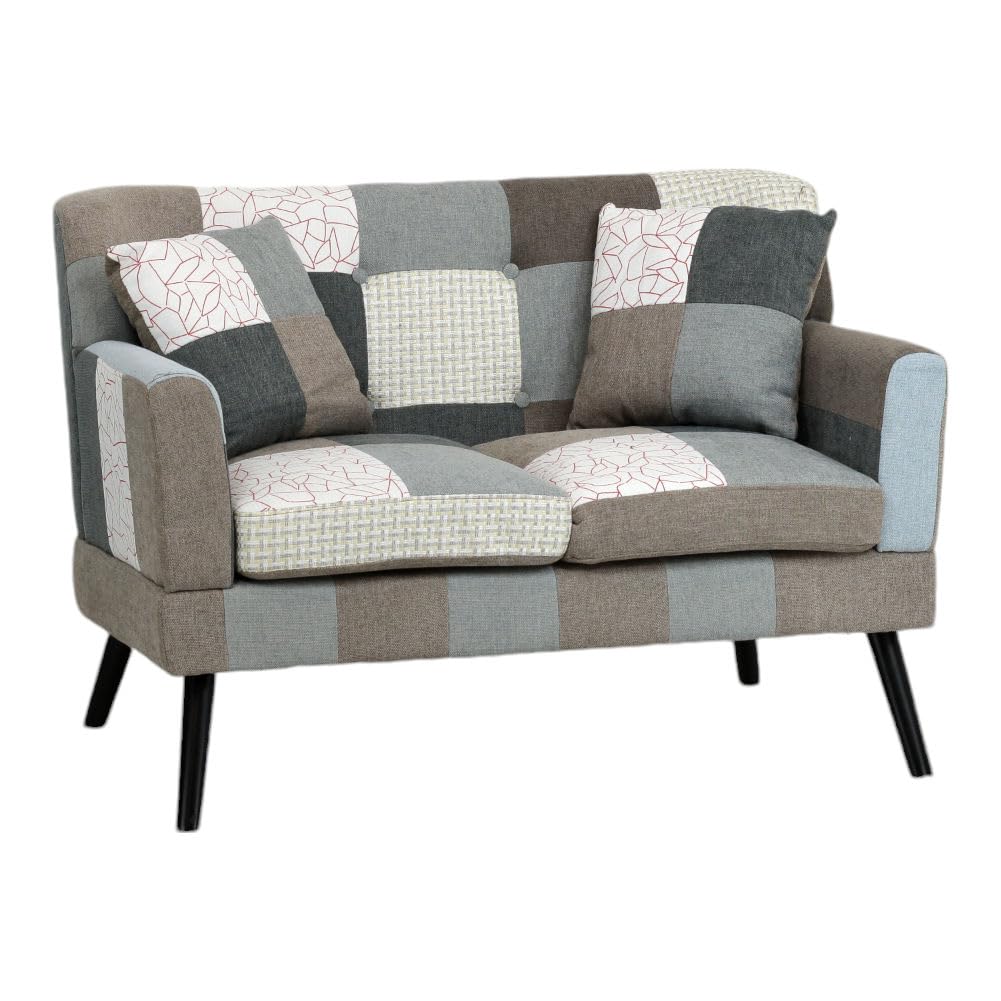 Poltrona Patchwork Totò Piccinni - Tessuto Imbottito Con Braccioli, Design Elegante Per Soggiorno - Foto 6