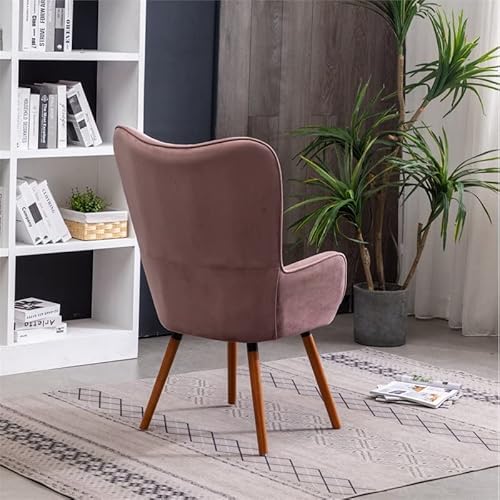 Roundhill Furniture Doarnin Contemporary Silky Velvet Tufted Button Back Accent Chair, Mauve #TOP6