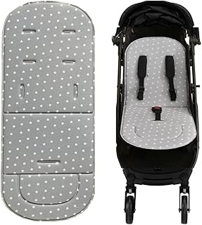 Colchoneta Silla Paseo Universal, Funda Carro Bebé Universal, Colchoneta Carrito Bebé Acolchada, Ligera, Suave y Transpi...