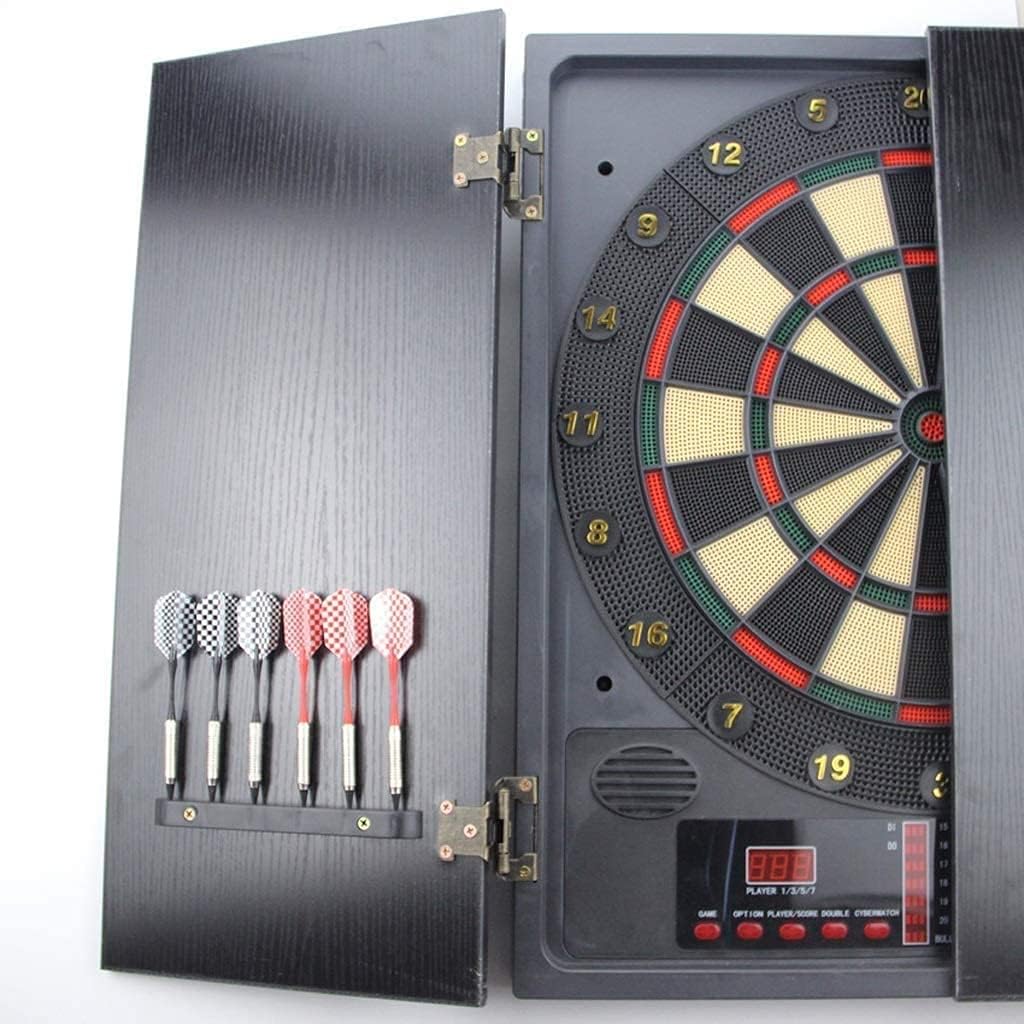 Electronic Dart Board, 18 Inch Electronic Dart Board, Dart Board Set with Cabinet 12 Soft Tip Darts Dartboard Set, for Home Bar Game Room