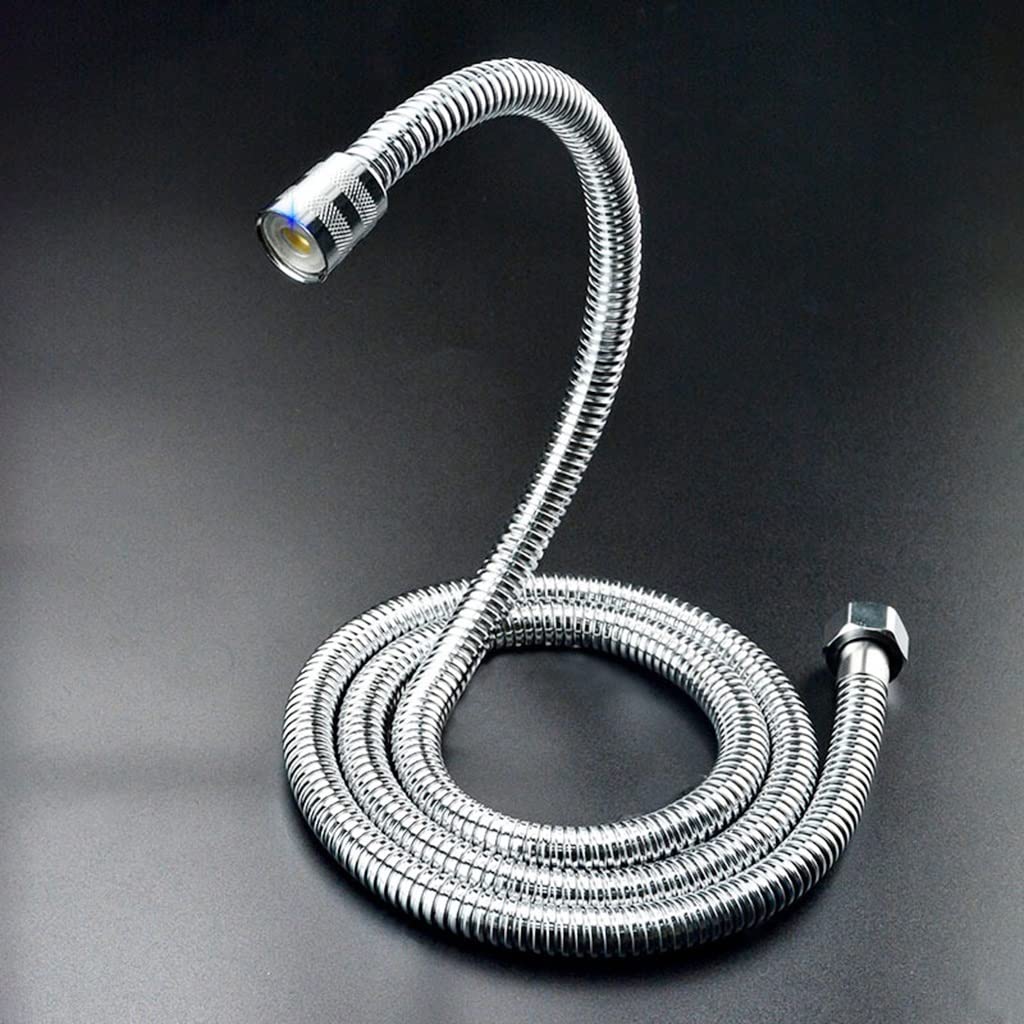 Tubo de ducha antitorsión, Ducha flexible de acero inoxidable, manguera larga for ducha, extensión de manguera de agua, tubería de plomería, tubo de tracción, accesorios de baño(1.5m)