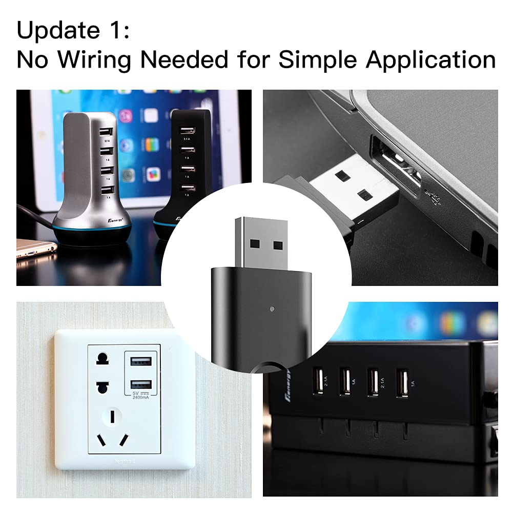 Tuya Controlador USB Control remoto infrarrojo Radiofrecuencia Control remoto IR+RF+WiFi Dispositivo de control de distancia para Alexa