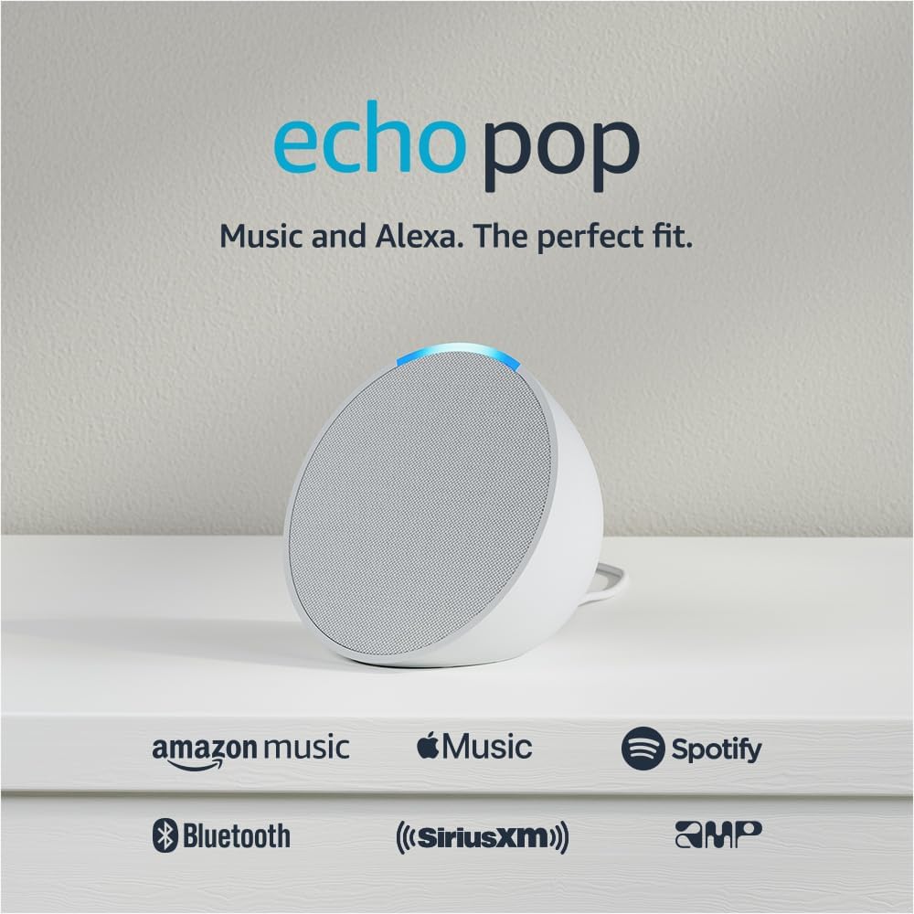 Echo Pop with Amazon Basics Smart Color Bulb