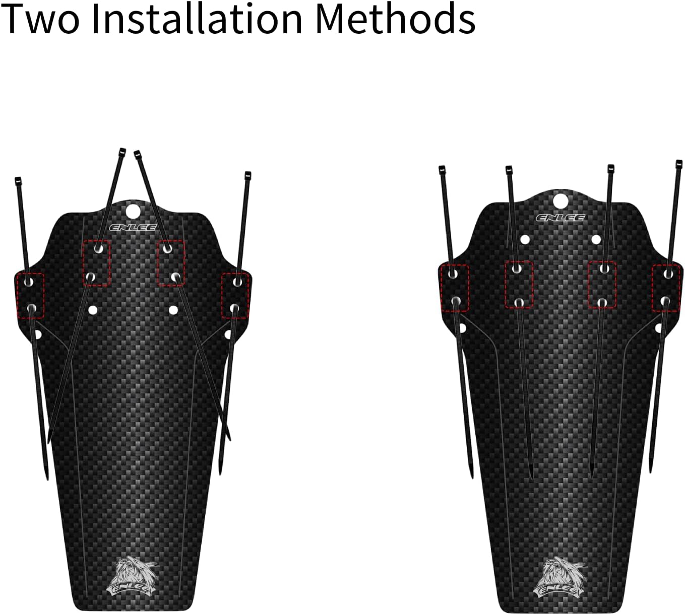 ENLEE MTB Fenders, 1PC New Second Generation, Lightweight Design, Durable and Wear-Resistant Bike Mudguards Fender, Fits 20,24,26,27.5 and 29 inches, MTB Accessories