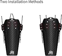 Vista 5 de ENLEE Guardabarros MTB, 1 unidad de segunda generación, diseño ligero, duradero y resistente al desgaste, guardabarros para bicicleta de 20, 24, 26