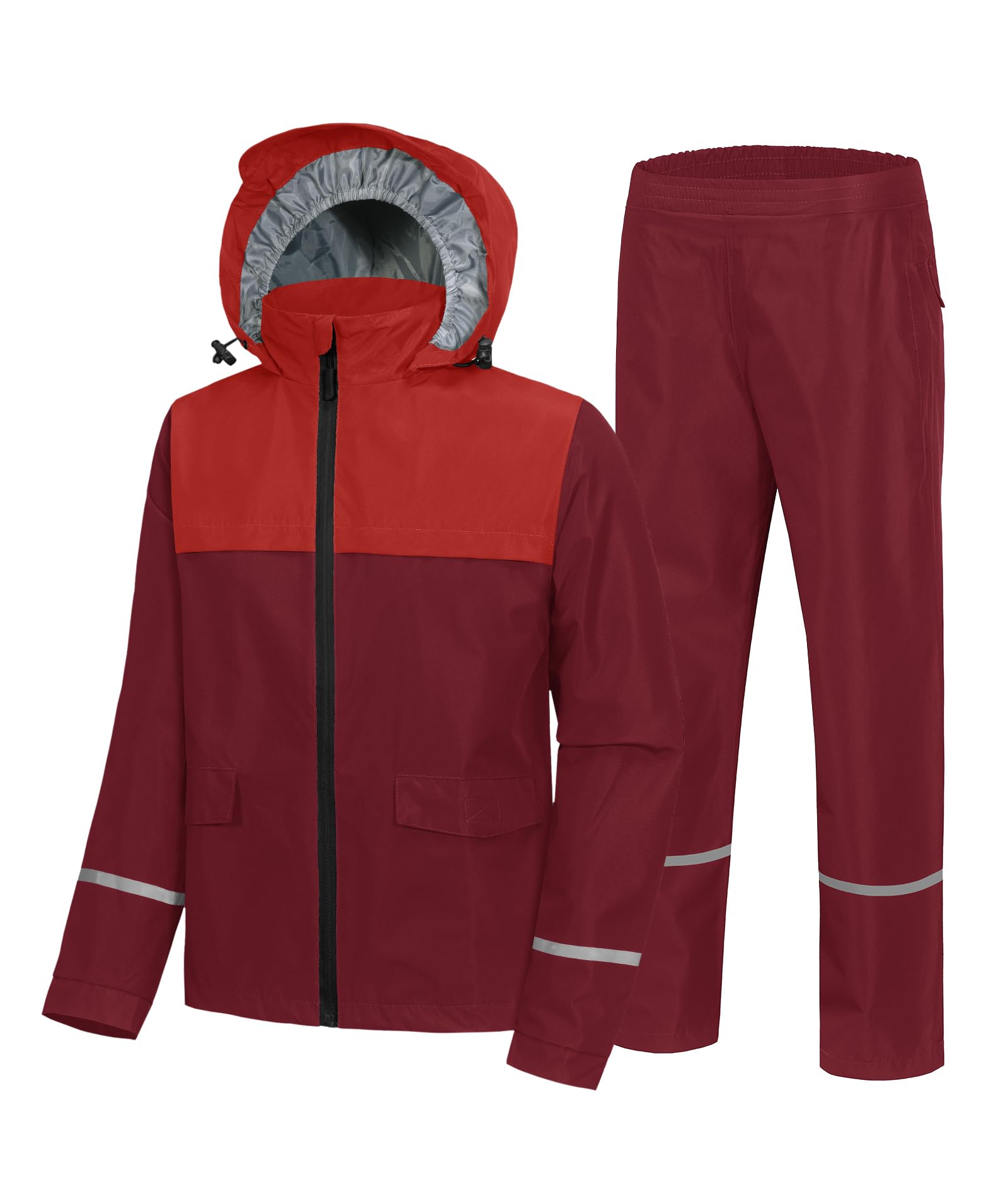 Boys Rain Gear Waterproof Lightweight Rain Pants And