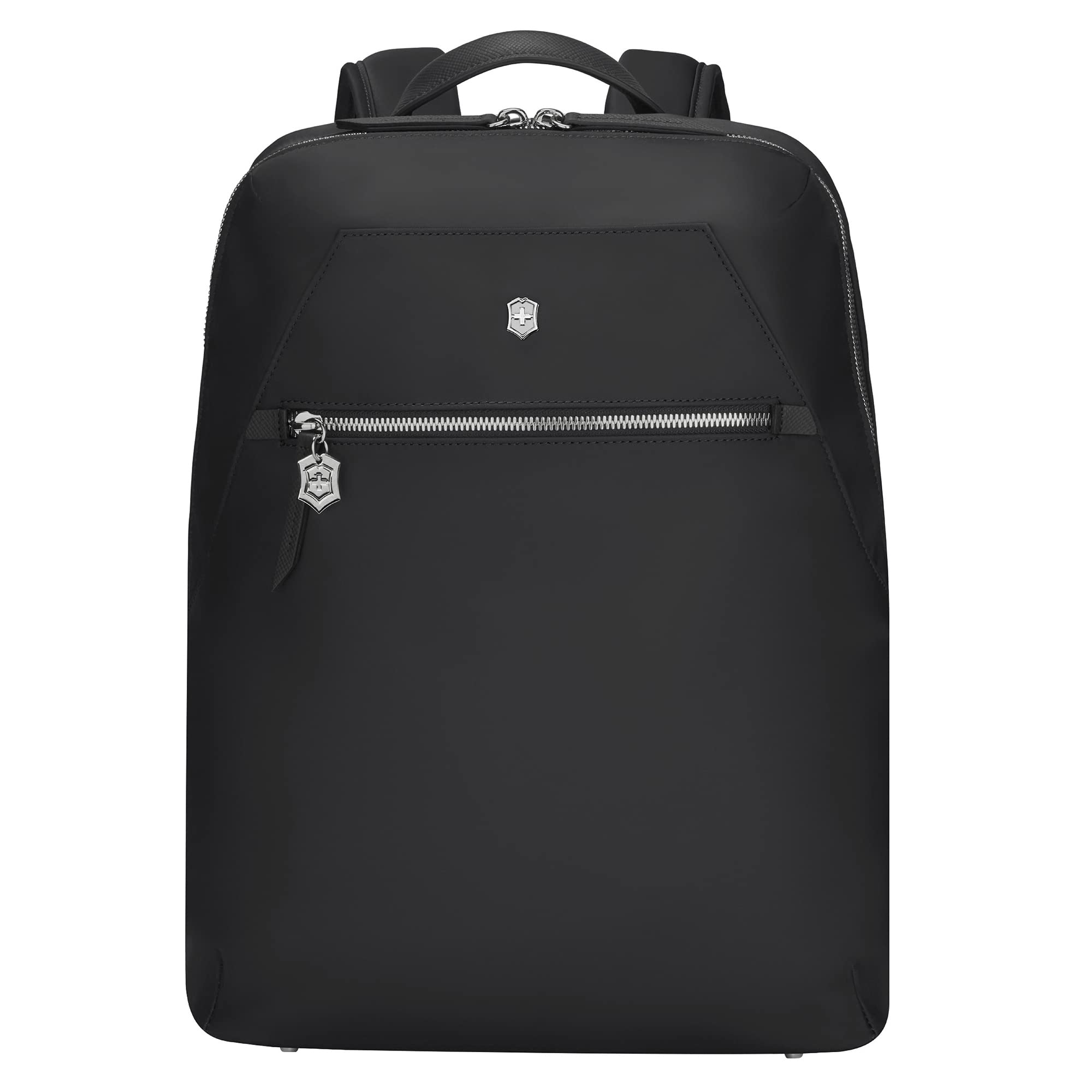 Victoria Signature Women Compact Backpack, 14'' Laptop & 10'' Tablet Pocket, Black, Swiss designed (612203)