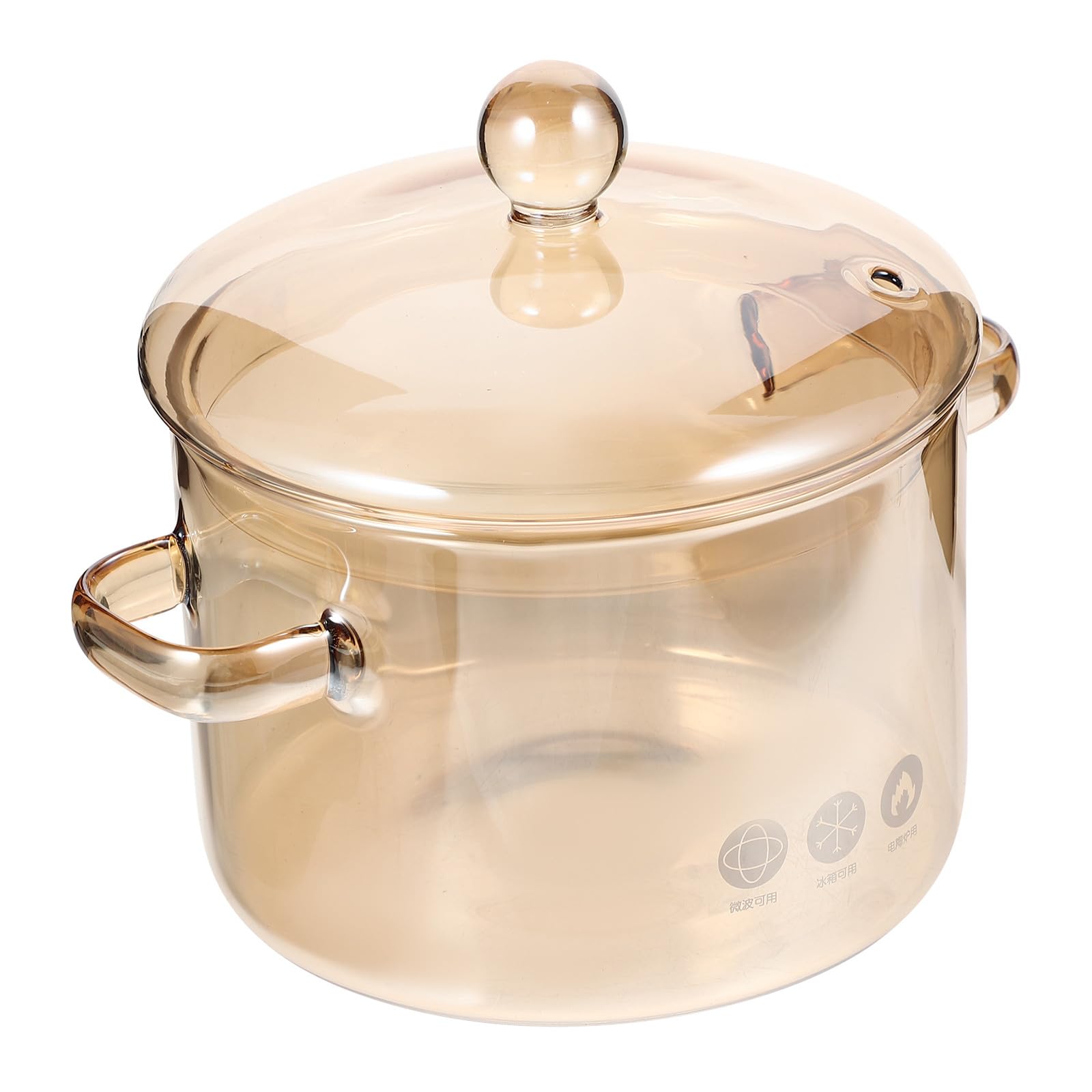 Marmite en verre borosilicate SECFOU cuisinière four couvercle