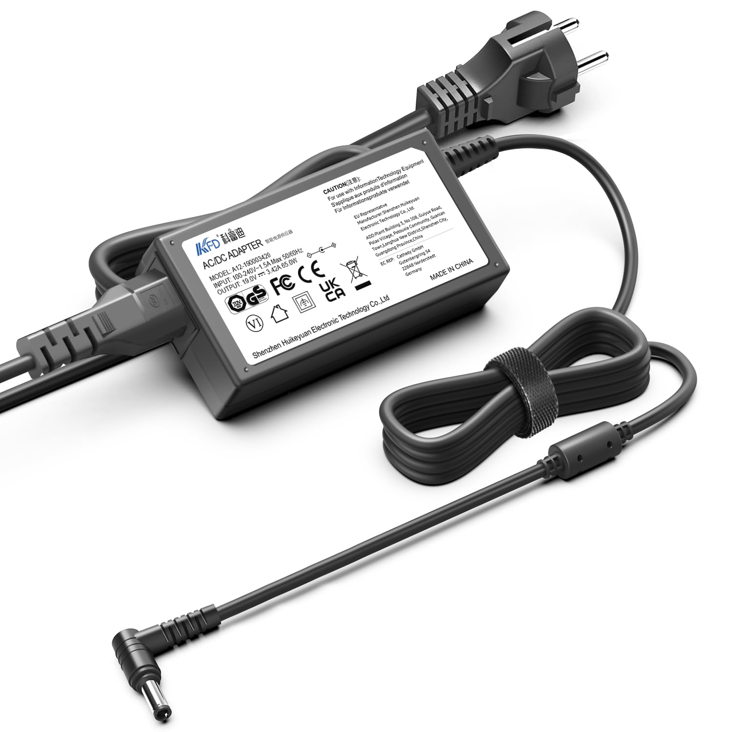 HKY 19V 90W 4.74A Netzteil Ladegerät für Intel NUC Kit 8 10 GETAC S410 FSP090-DBBN3 Terra Mobile 1551P 1547Q 1547P 1547 1341 Huntkey HKA09019047-6U Adapter 5,5 * 2,5mm