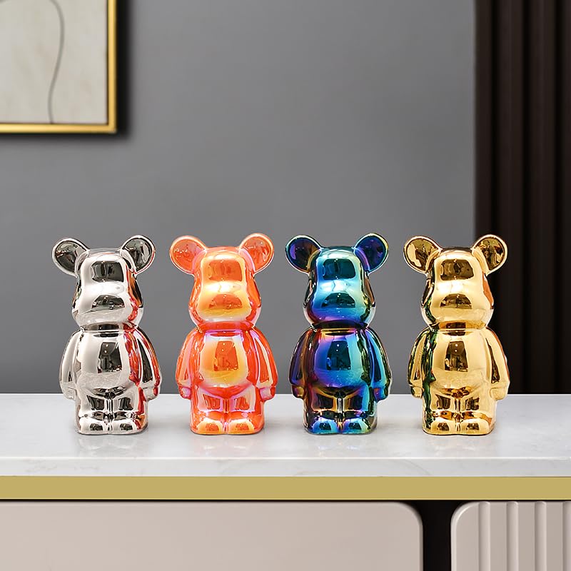 Set de 5 Figuras Osito de Resina para Decoración Moderna miniatura 3