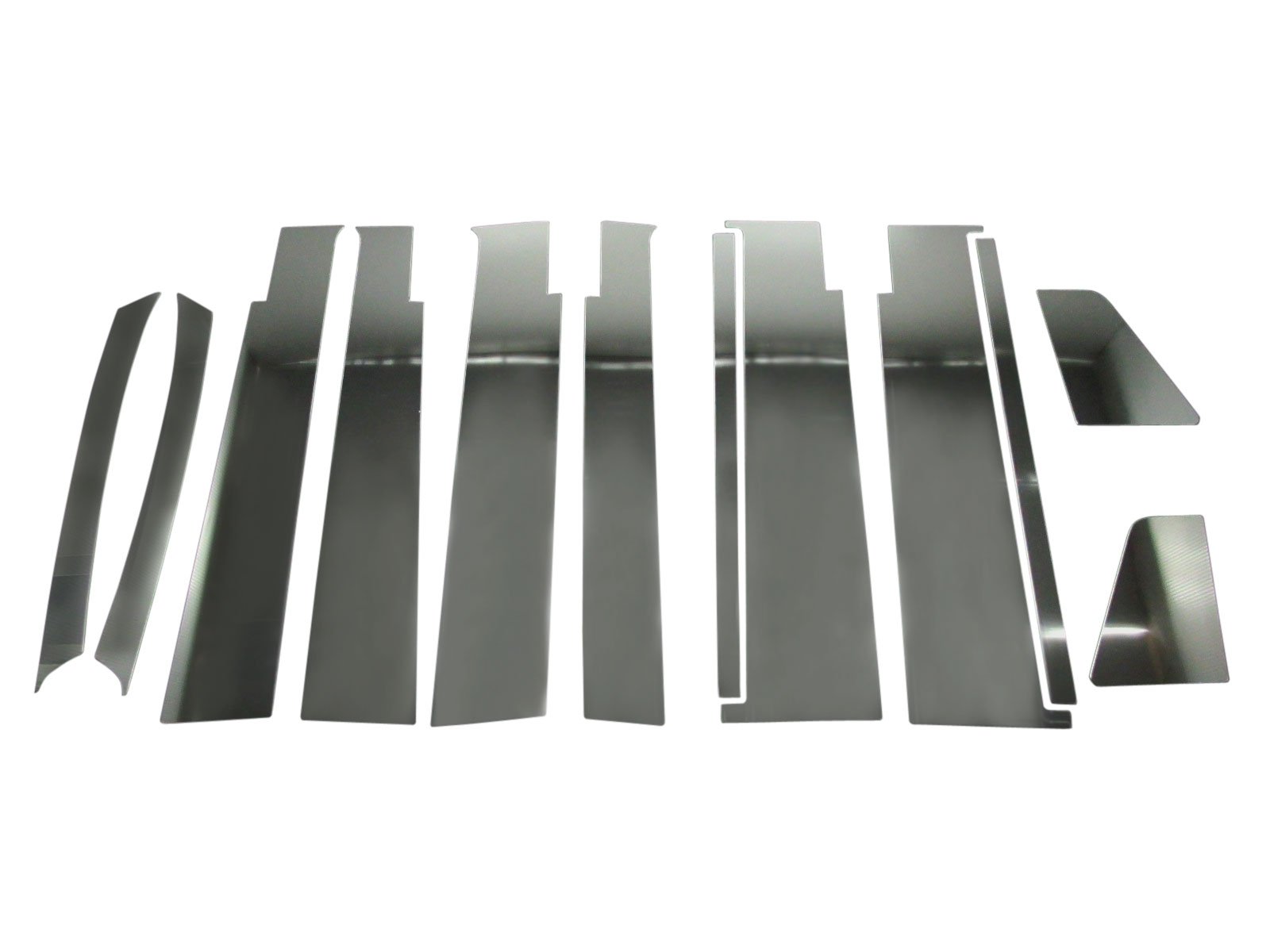 ステンレスピラー ダイハツ タントカスタム LA600S/LA610S 純正ワイドバイザー装着車 2013年10月〜 鏡面仕上げ 入数：1セット(12枚) AP-PILMR074-SI BRIGHTZ タントカスタム LA600S LA610S 超鏡面ステンレス