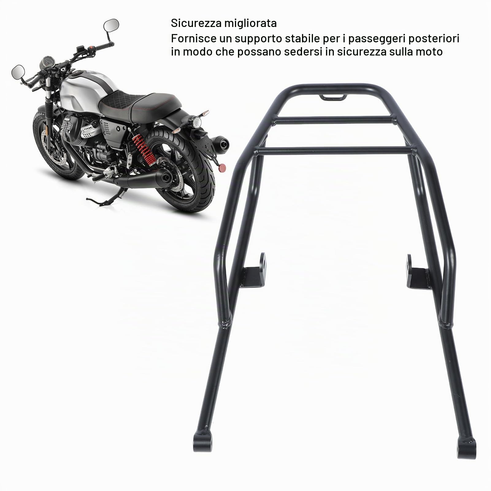 Portapacchi Posteriore Motorcylce per V7 Stone Special Custom 2021-2024, Portapacchi Posteriore, Portapacchi Cargo Enduro per V7