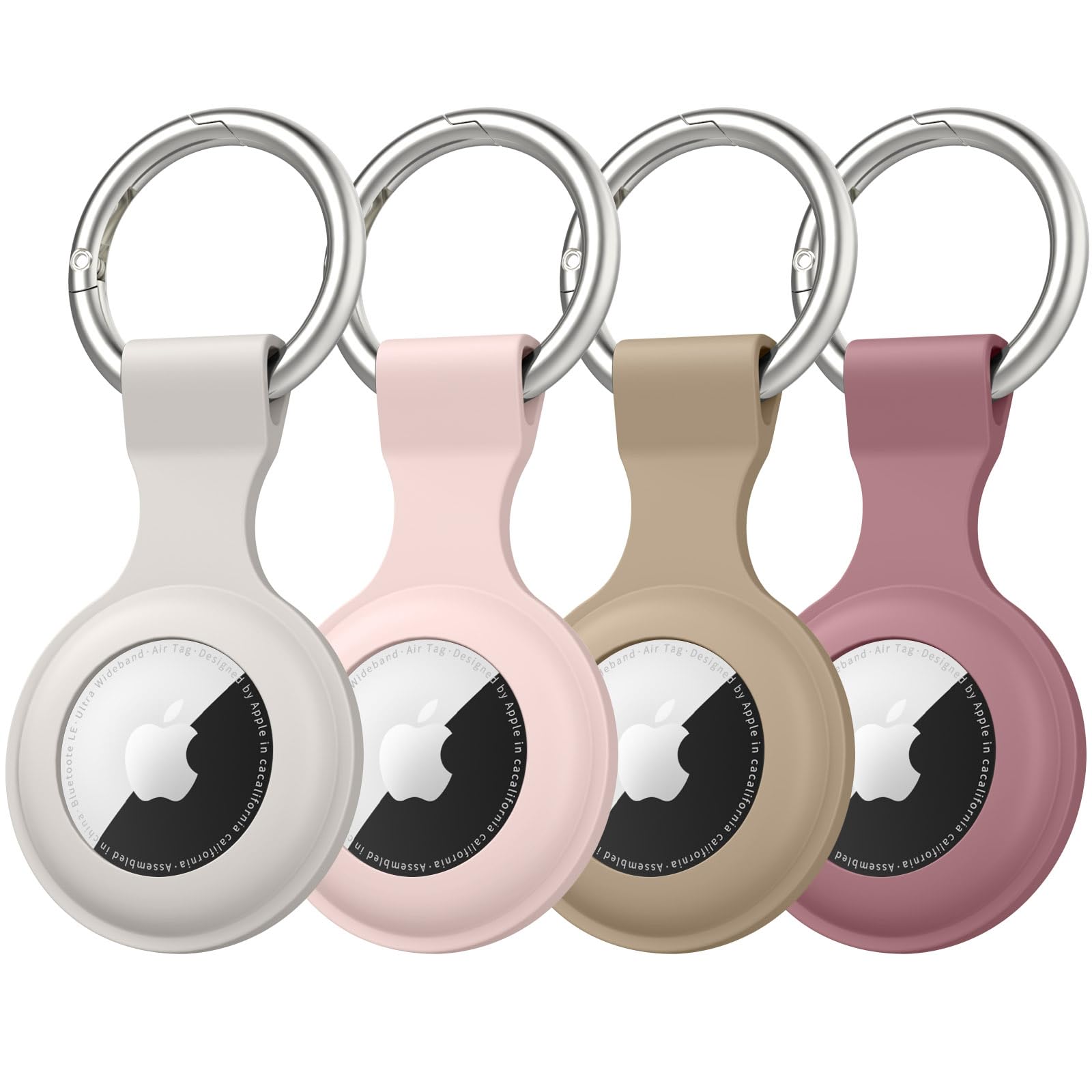 Meliya 4 Pack Airtag Holder for Apple Air Tag Holder, Silicone Airtag Case Protective Cover for Kids' Backpacks, Dog Collars, Luggage, Airtag