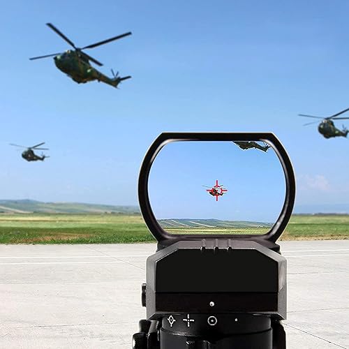 Miniatura 7 de Ohuhu - Ohuhu - Pistola de punto rojo y verde alcance de la vista visión holográfica visión Airsoft con 4 patrones de retícula ajustables riel de