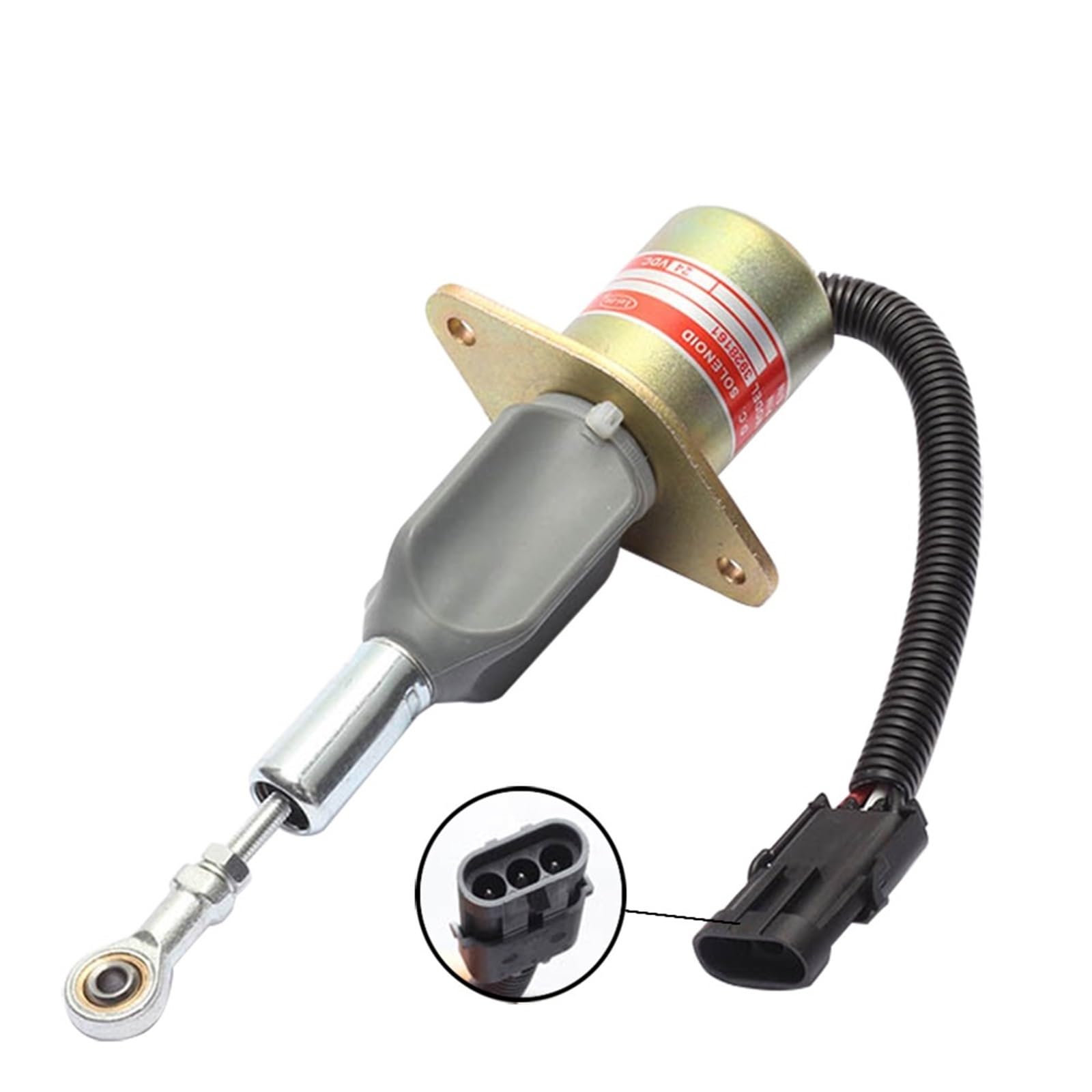 DLTBYWAQZ 3928161 Diesel Generator Engine Fuel Shut Down stop Solenoid Value Flameout Switch 12v 24V Optional(24V)