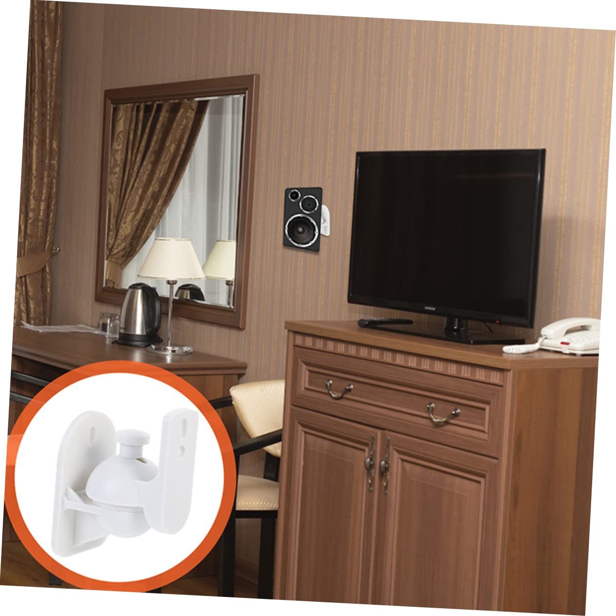 4piezas Soportes De Pared Giratorios y Ajustables Para Altavoces Soporte Para Altavoces De Pared