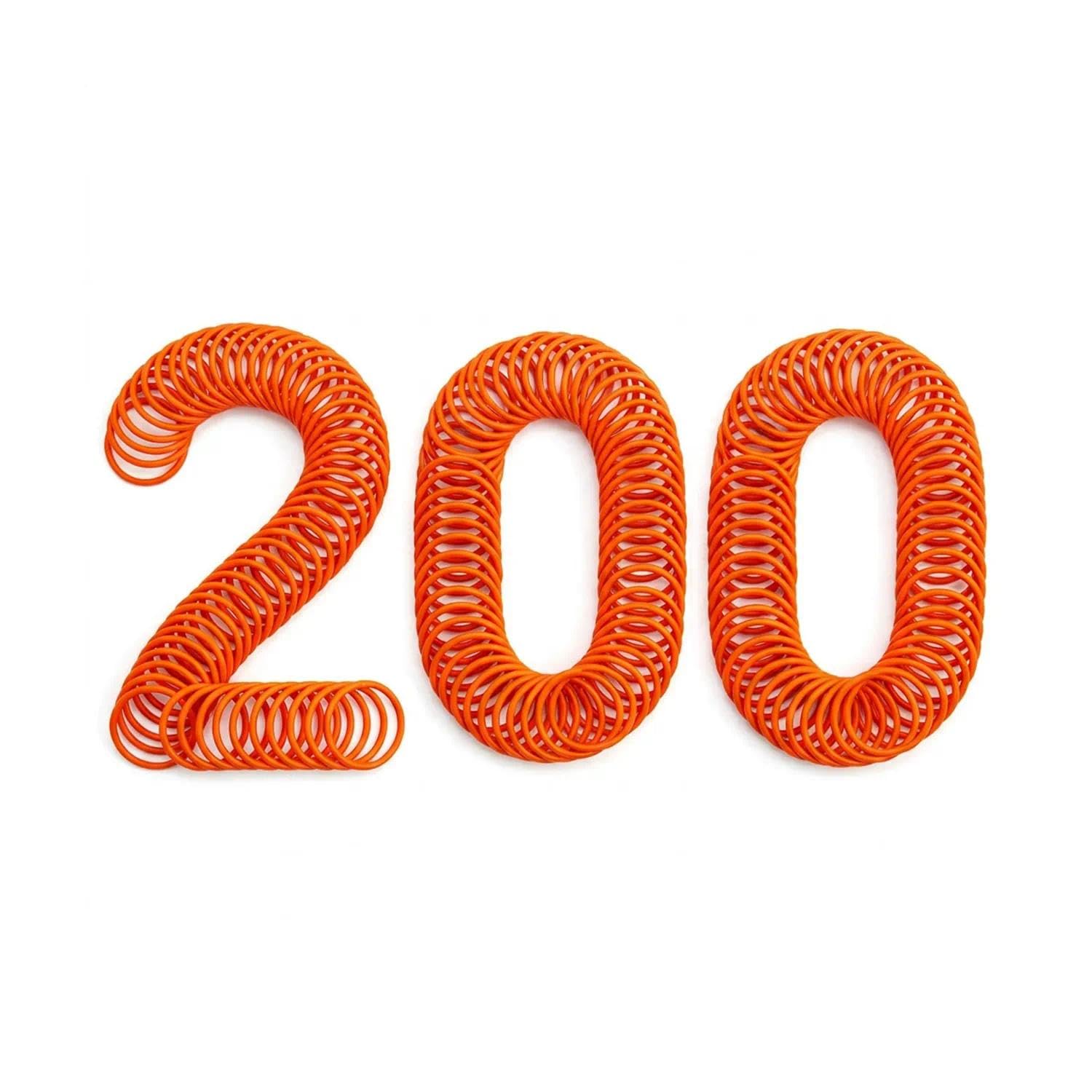 11105 O-Ring Replacement for Harley Davidson Drain Plug (200/Pack) | Orange NBR Rubber Seals for Harley Davidson Engine Crankcase, Transmission & Primary Oil Change Drain Plugs