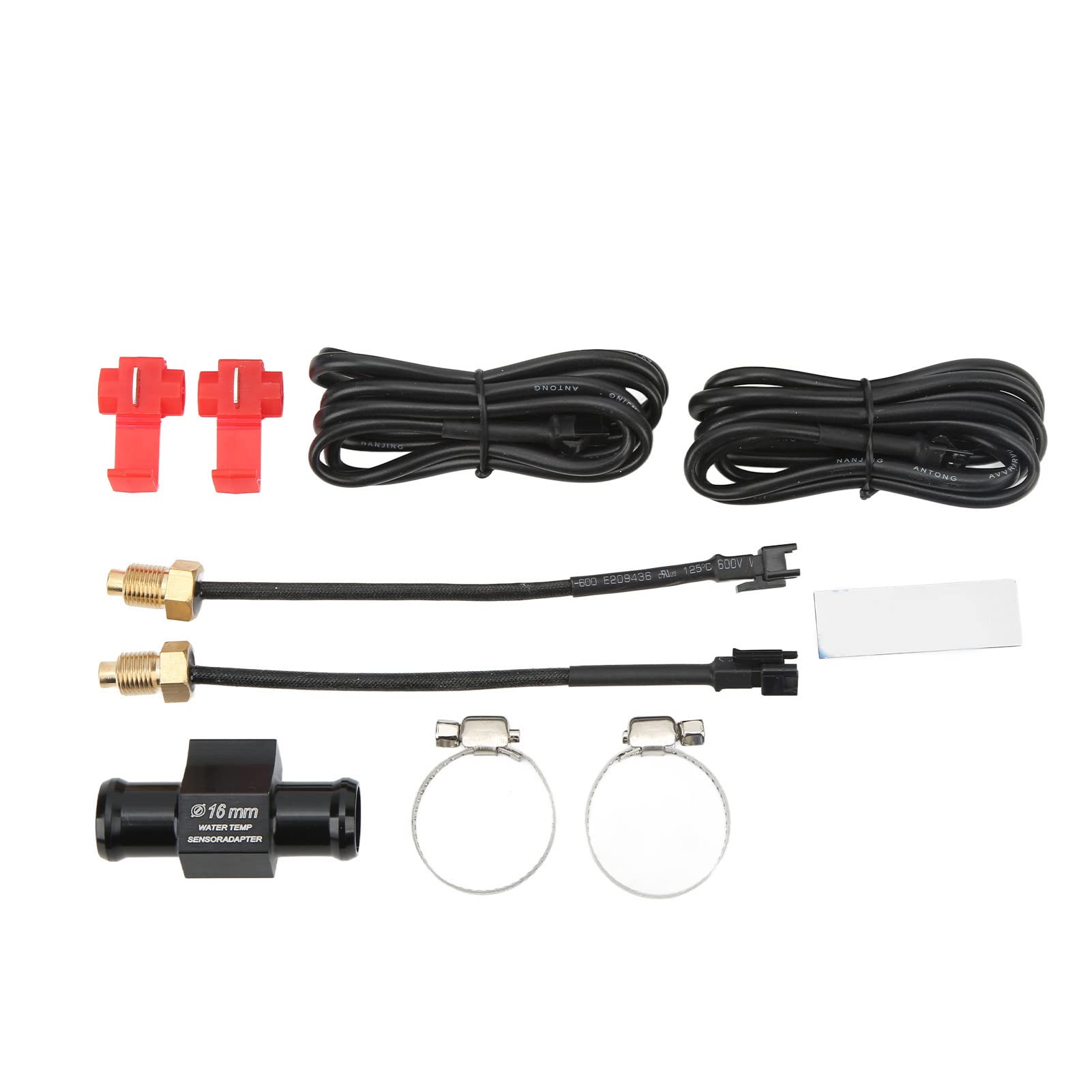 Motorrad-Öltemperaturanzeige, Präziser 4-in-1-LCD-Bildschirm, Einheitliche Digitalanzeige, Wasserdichte Motorrad-Spannungstemperaturanzeige, Dünn für Motorräder (M12x1,5)