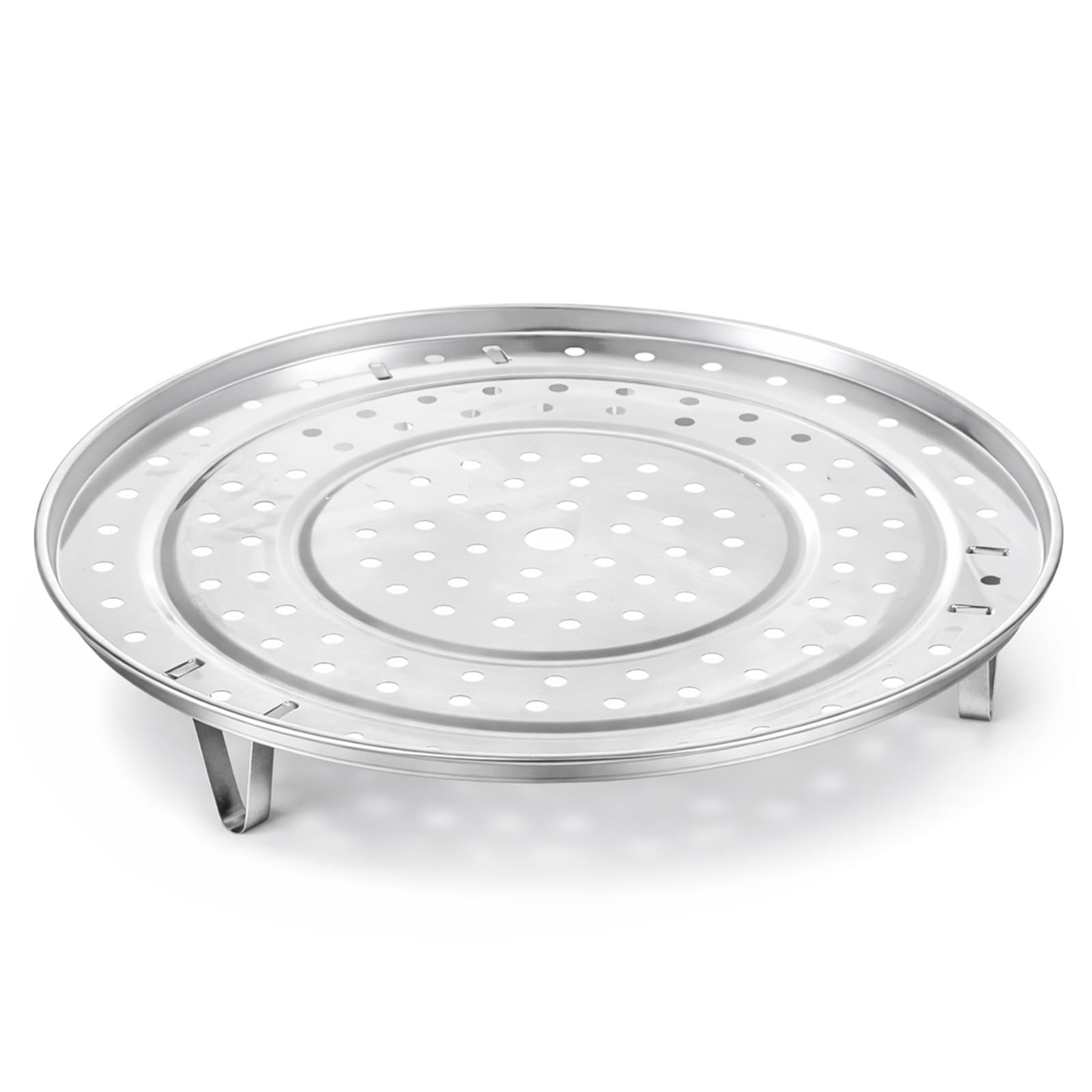 Photo 1 of Steamer Rack, 11.8" / 30cm Stainless Steel Steaming Racks Thickened Steaming Stand Holder Multifunction Steamer Insert Rack with Removable Legs for Kitchen Pots Pans