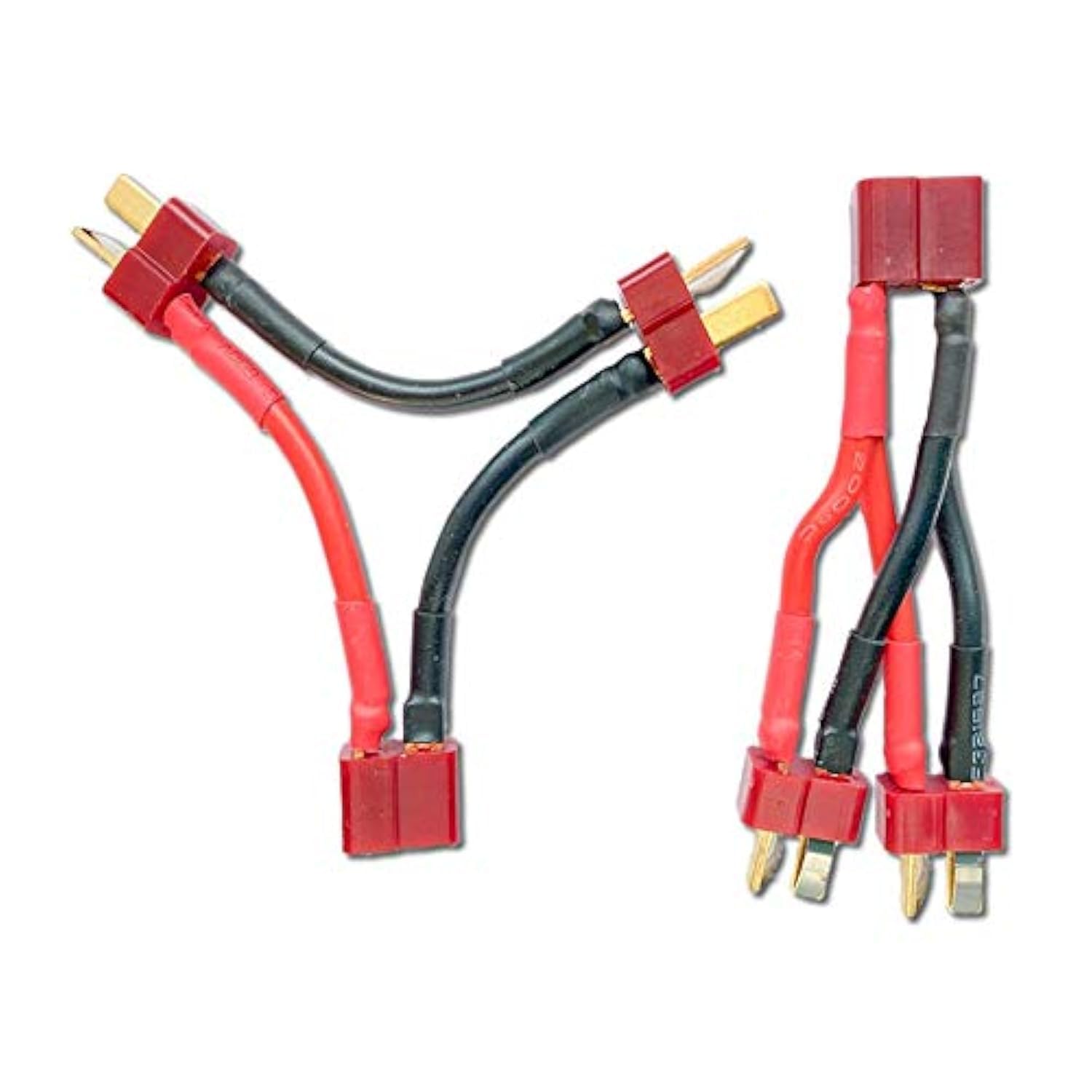 VUNIVERSUM Lot de 2 câbles de charge en Y T-Dean de qualité supérieure - 2 connecteurs et 1 prise femelle - Série de batteries LiPo - Circulation en série - 14 AWG