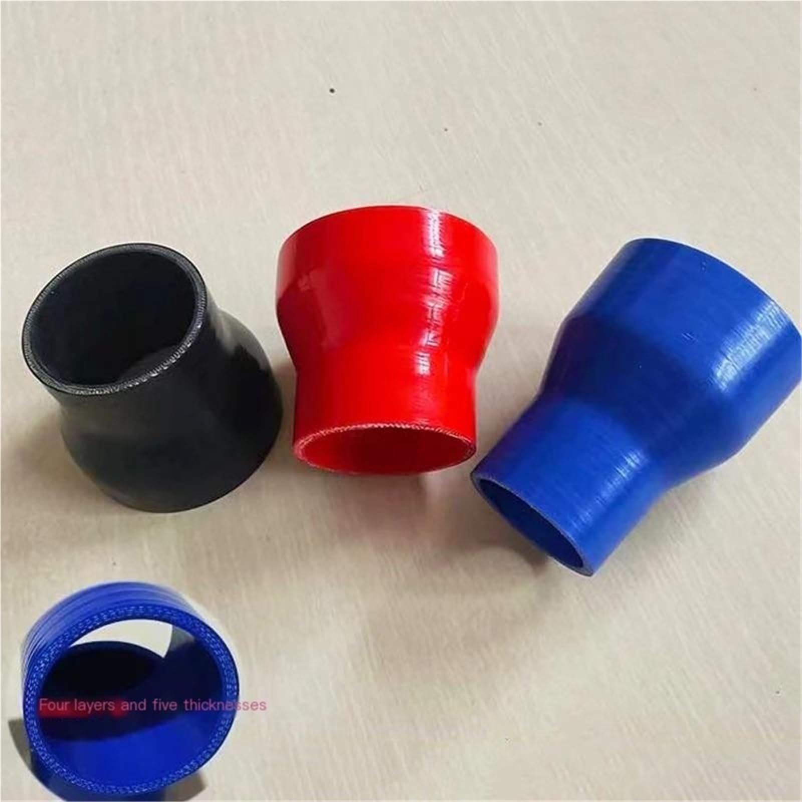 manguera de intercooler Manguera Reductora De Silicona Universal Recta Para Intercooler, Turbo, Tubo Admisión, Acoplador, Rojo, Negro Y Azul(BLUE,ID51mm-57mm)