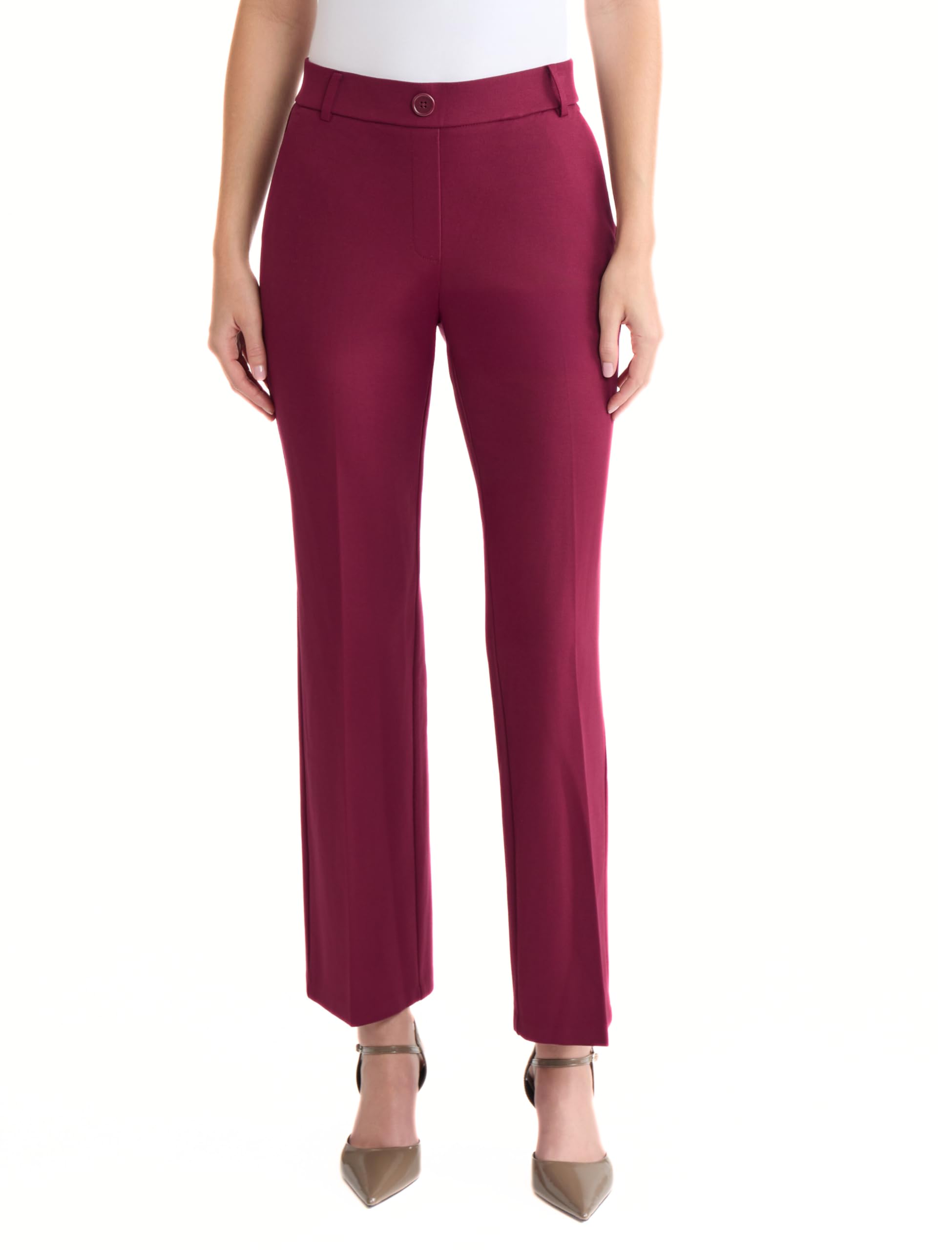 Kasper Womens Pull-on Straight Leg Pant