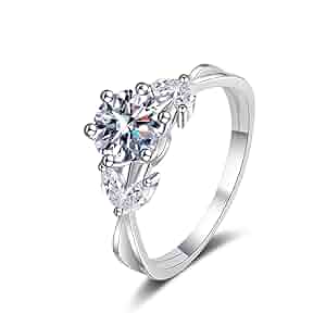 ◆HYERES LOR◆ Essence Silver (W) Moissanite Full Pave Slim Amazon.com: Lieson Women Wedding Rings, Women 925 Sterling