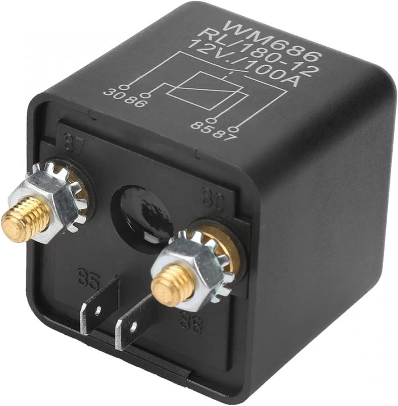 WM686 100A/200A Normal Open Heavy Duty Car Starter Relay for Control Battery ON/Off RL/180 DC 12V(200A)