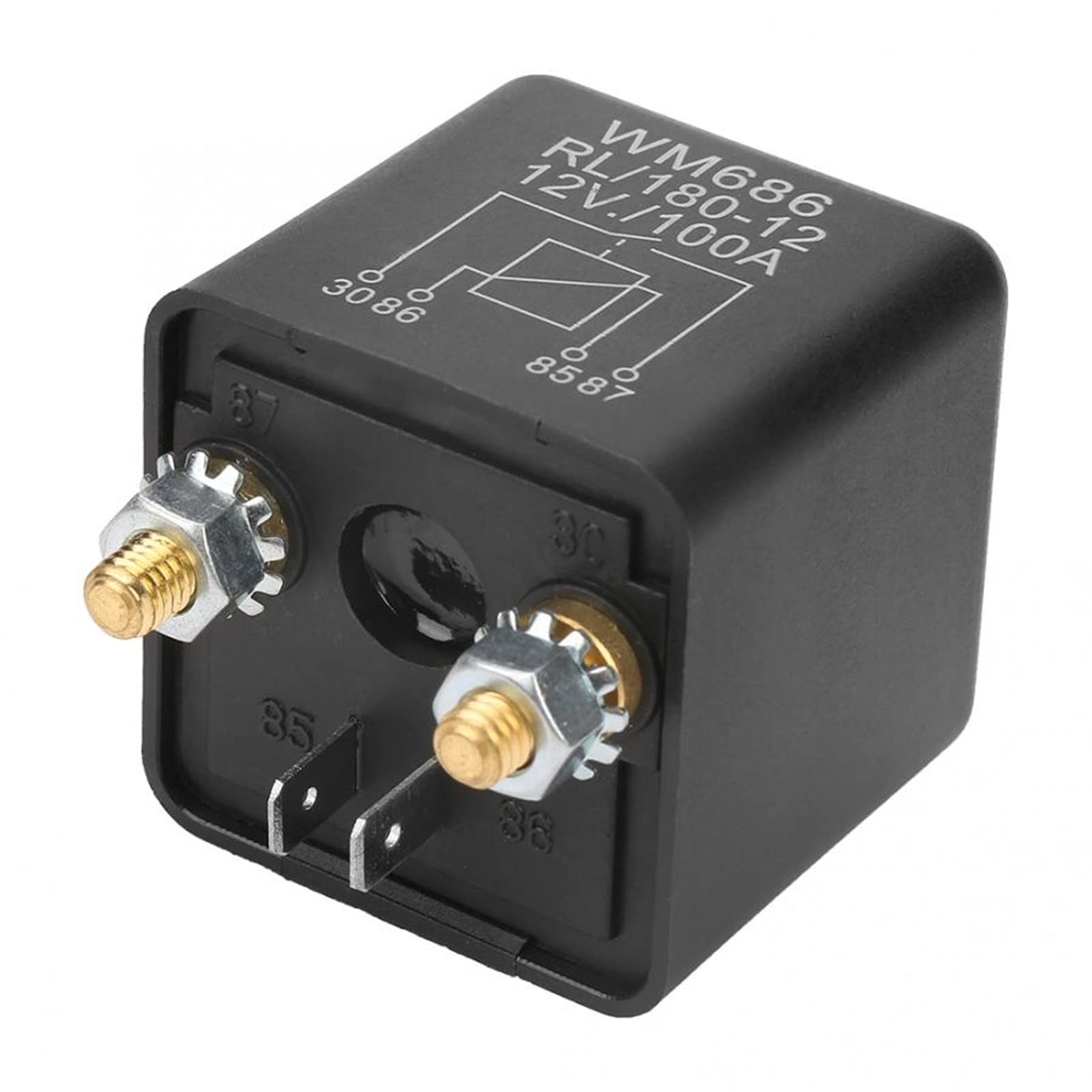 WM686 100A/200A Normal Open Heavy Duty Car Starter Relay for Control Battery ON/Off RL/180 DC 12V(200A)