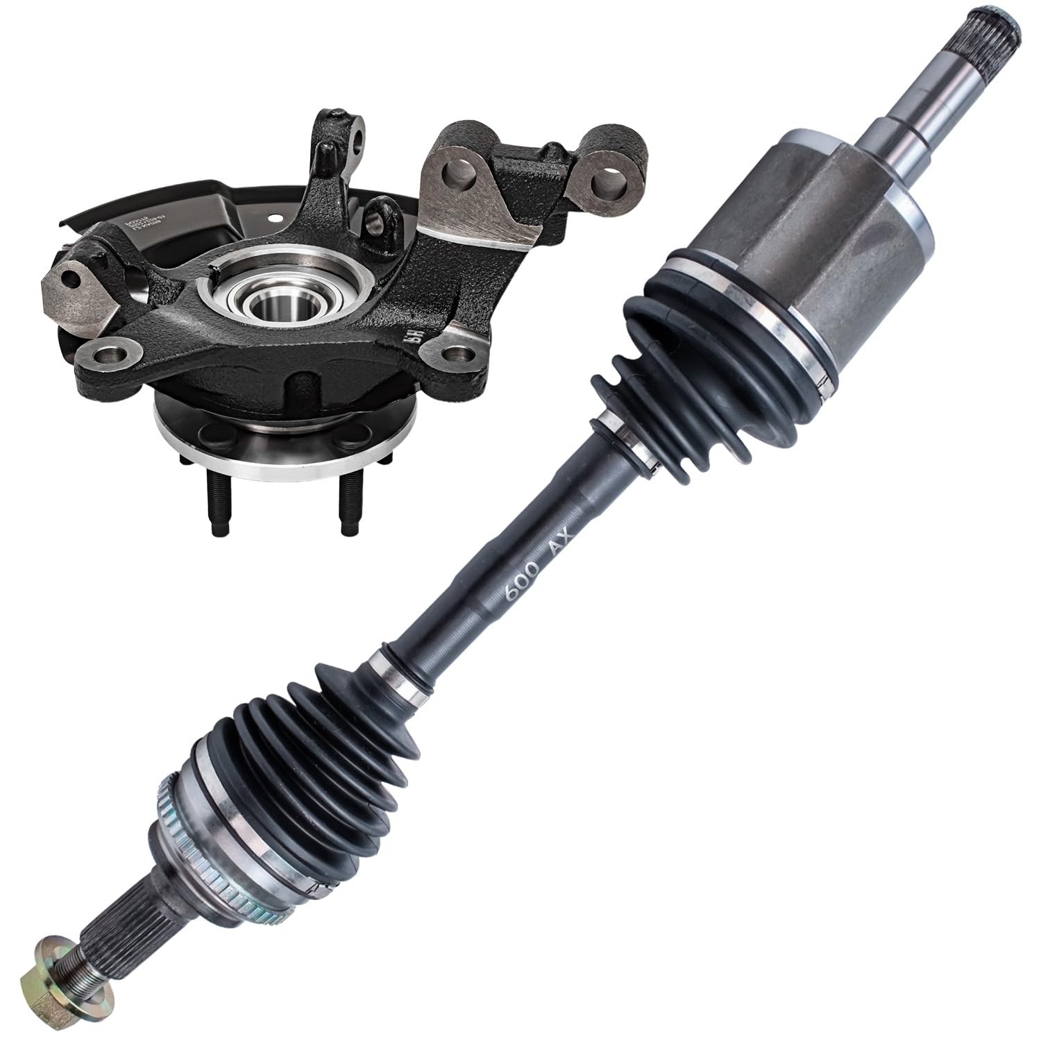 Detroit Axle - Front Steering Knuckles CV Axle for 2011-2014 Ford Edge