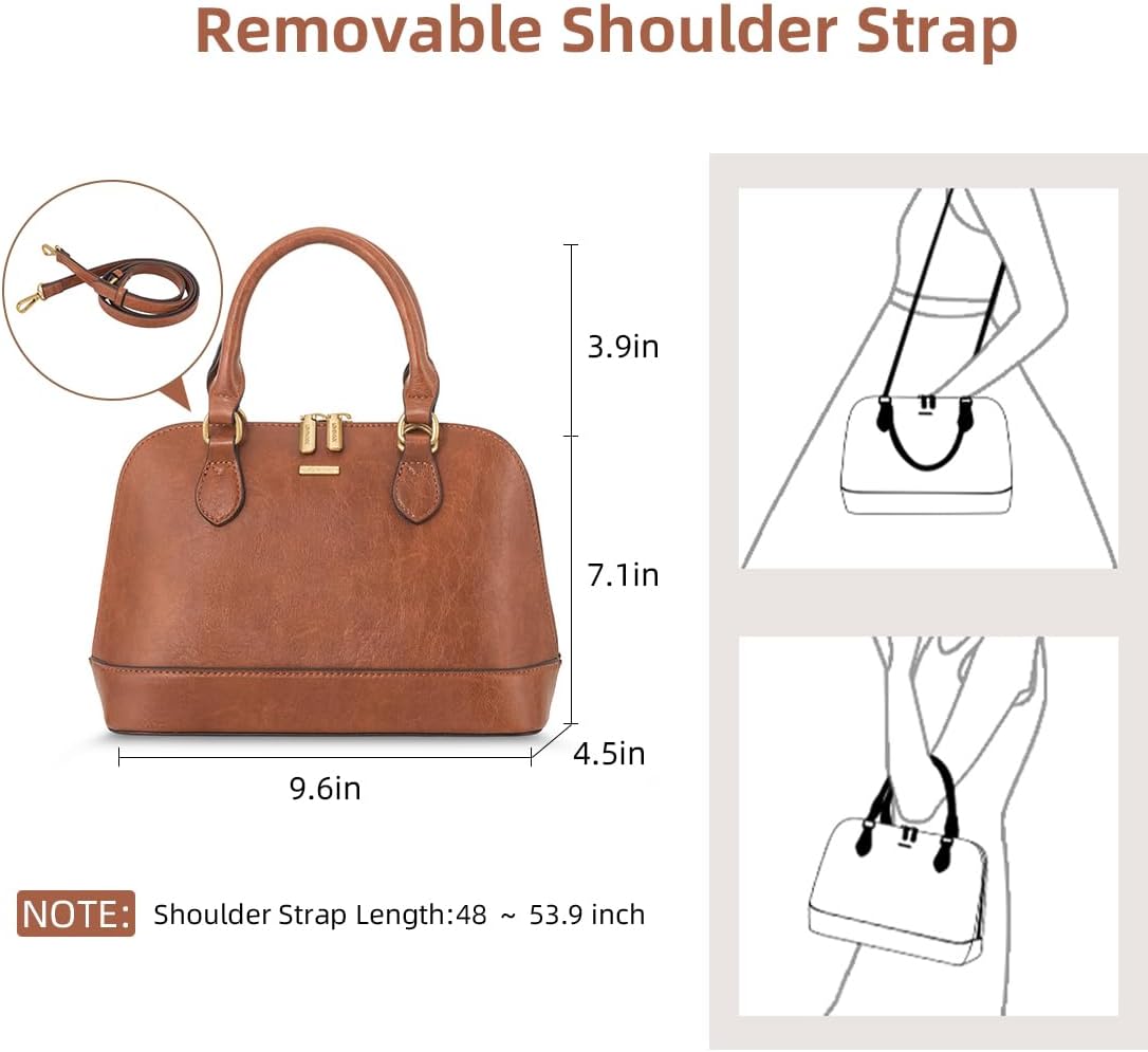 LOVEVOOK Purse for Women Small Crossbody Bags Classic Double Zip Top Handle Dome Satchel Bag - Image 5