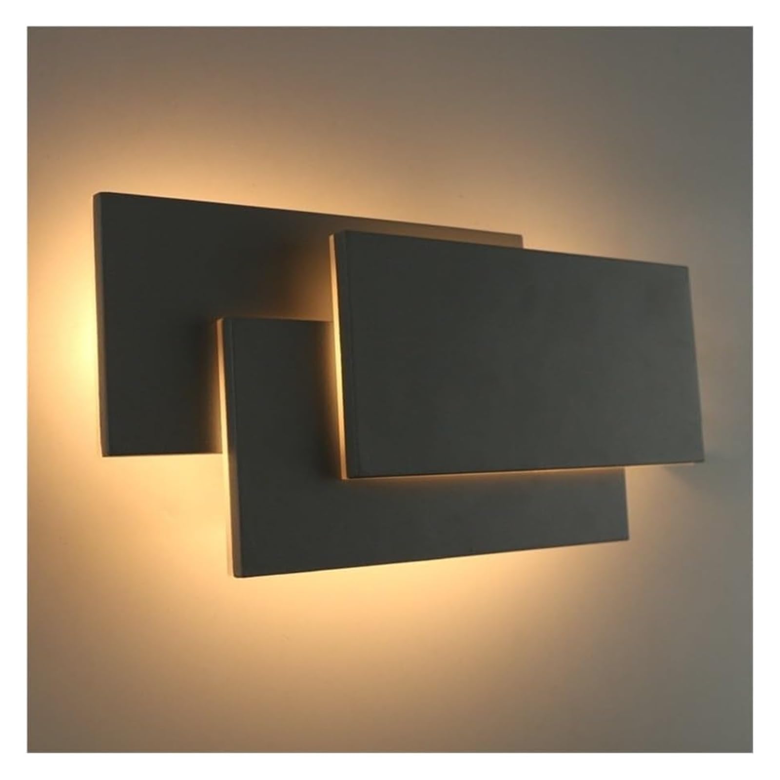 HXYSXHJUO Wall Lamps Sconces Indoor Aluminum Light European Minimalist LED Lamp Bedside Stairs Aisle Spotlights 12W 3-Color for Bedroom and Living Room(Noir)