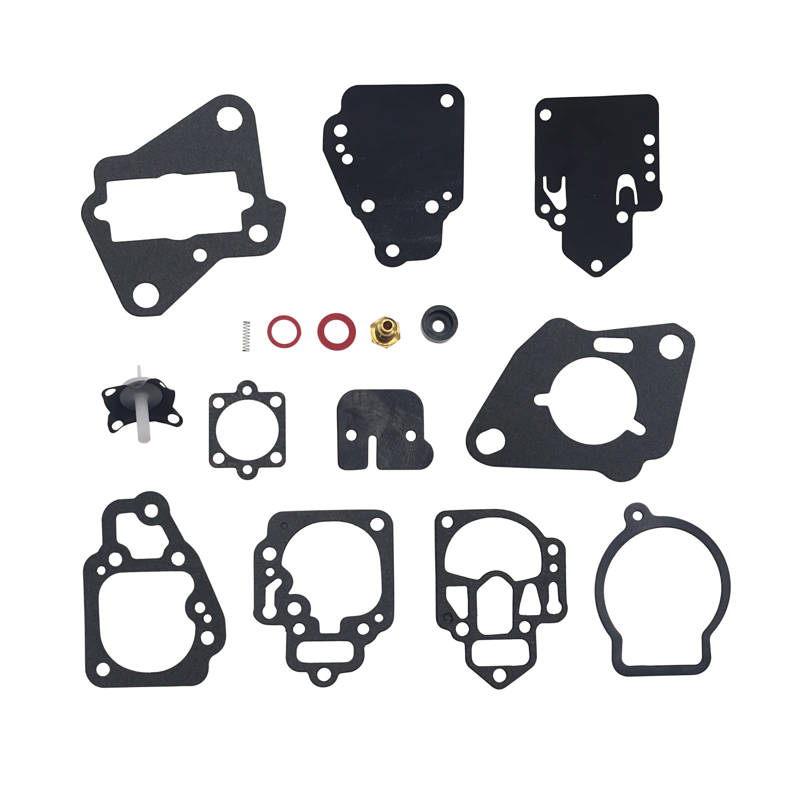 Autu Parts 18-7212 Carburetor Gasket Kit for Mercury Mariner 6hp-25hp 2cyl 1395-9803 1395-9725 1395-97611 1395-9645 1395-811357 1395-9377 Repair Rebuild Kit