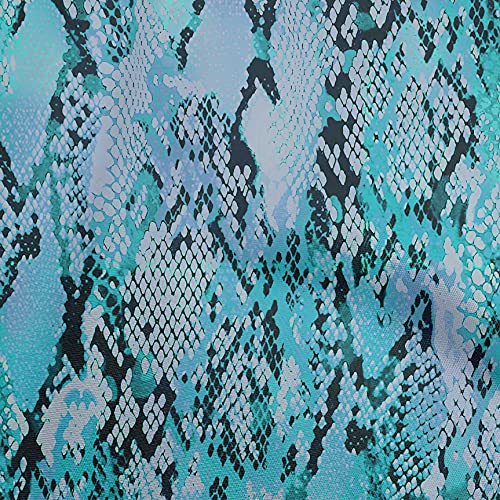 oneOone Cotton Jersey Teal Blue Fabric Animals DIY Clothing Quilting Fabric Print Fabric By Yard 58 Inch Wide