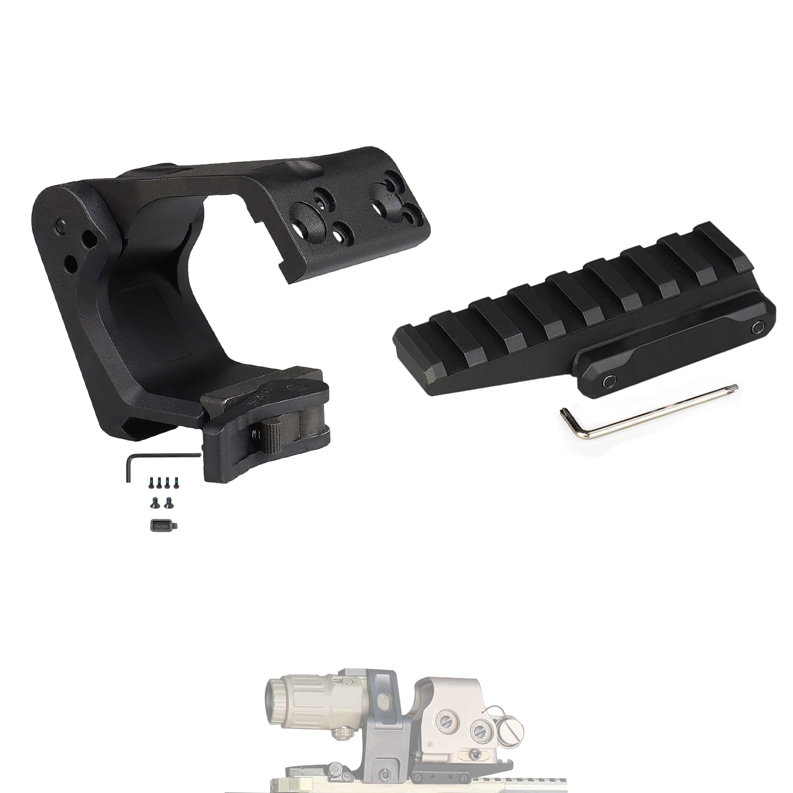 Amazon.com: YSS FTC Magnifier Mount with Red Dot Riser Mount Kits