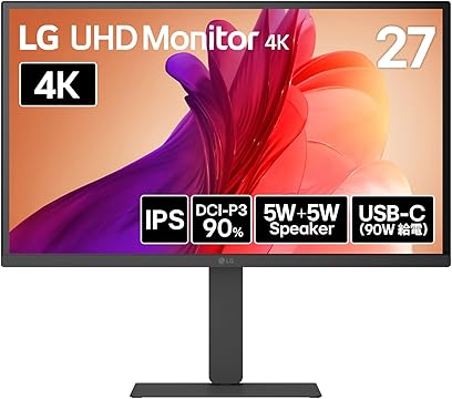 27インチの4K解像度を持つLG製モニター。 Amazon.co.jp: LG Electronics Japan: 4K&5Kモニター