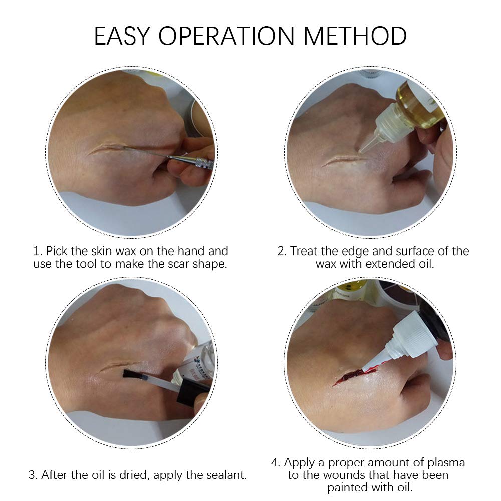 Ownest Wound Modeling Skin Wax70g, Fake Wound Nose & Scar Wax for