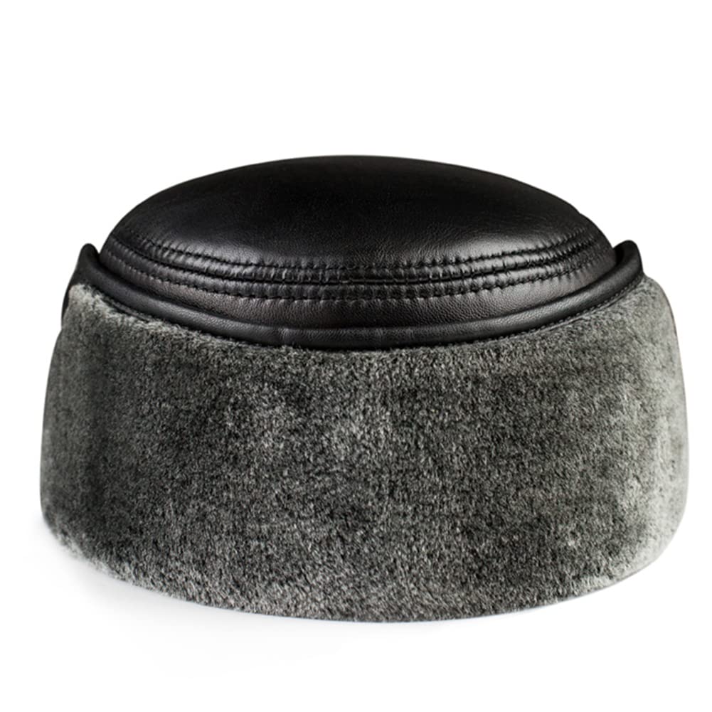 DongBao Berretto Militare Inverno - Cappello Inverno Uomo - Berretto in Pelle - Berretto Foderato - Cappello con Paraorecchie Autunno/Inverno